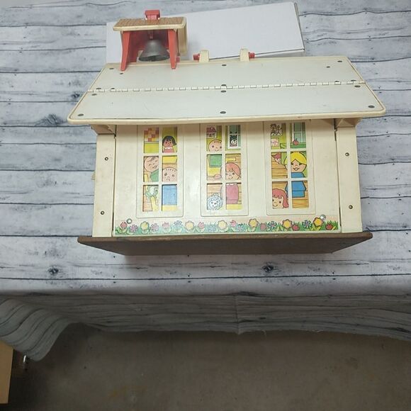 Vintage 1971 Fisher Price Little People Play Family School House #923 - Picture 11 of 12